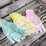 花柄ガーデニンググローブ（花束） コットングリップ 3組セット - Cotton grip posie glove triple pack