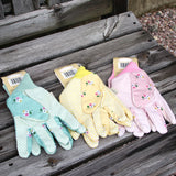 花柄ガーデニンググローブ（花束） コットングリップ 3組セット - Cotton grip posie glove triple pack