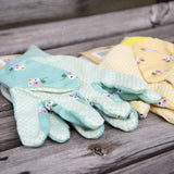 花柄ガーデニンググローブ（花束） コットングリップ 3組セット - Cotton grip posie glove triple pack