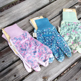 花柄ガーデニンググローブ（お花畑） コットングリップ 3組セット - Cotton grip flowerfield triple pack gloves