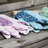 花柄ガーデニンググローブ（お花畑） コットングリップ 3組セット - Cotton grip flowerfield triple pack gloves